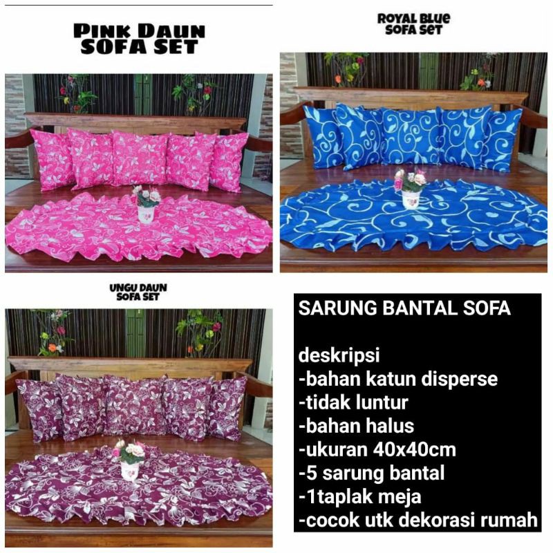 sarung bantal sofa premium/set bantal kursi