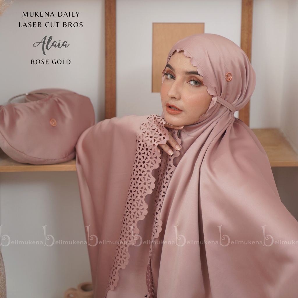 Mukena Dewasa Silky Daily Laser Cut Bros 2in1 Alaia