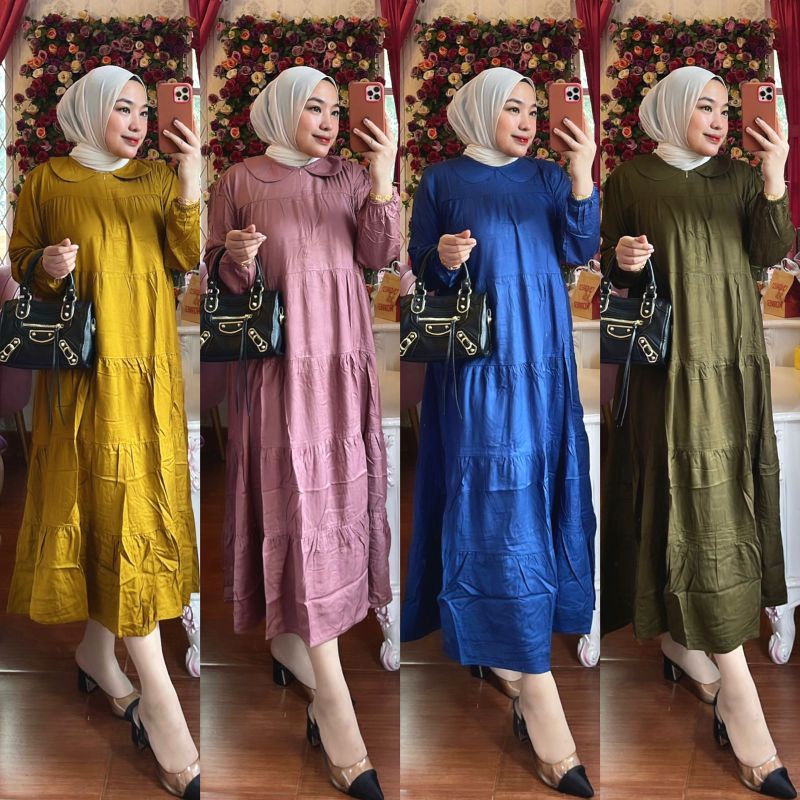 Midi Dress Rayon Twill By Tasya Nabila