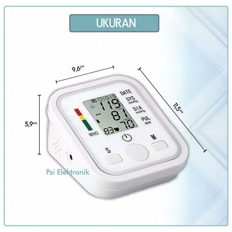 [GARANSI TOKO] Tensimeter Digital LCD Alat Tensi Monitor Blood Pressure TS01