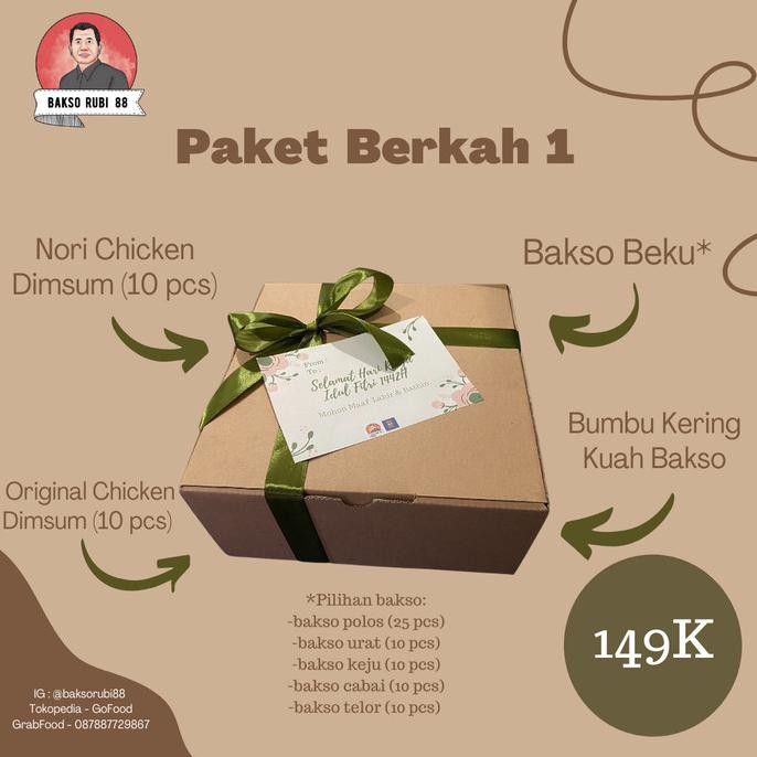 

Parsel Ramadan Hampers Lebaran - Paket Berkah 1 - Bakso Rubi 88 Indhfebria