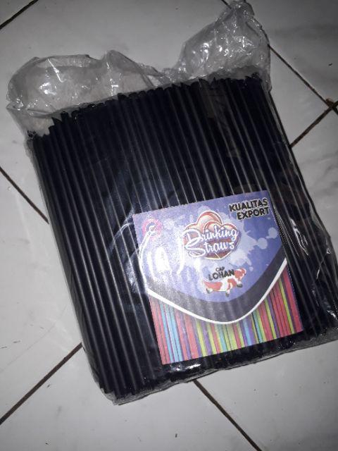 Sedotan Plastik Lurus Runcing 6mm X 20cm Isi 550pcs++ (coffee/juice/thaitea/popice/co.choc)