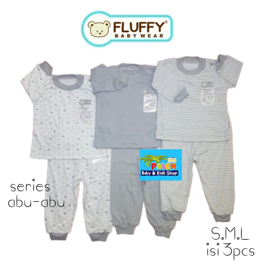 fluffy setelan oblong panjang bis (isi 3pcs) size s,m,l