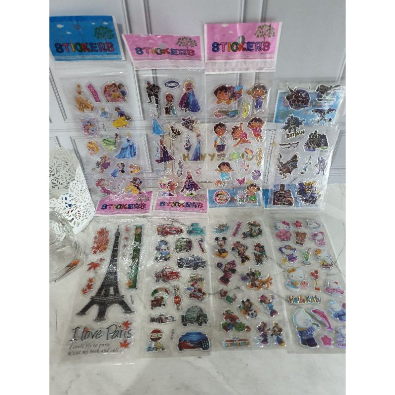 sticker anak/stiker fancy/STICKER 3D METALIK/tempelan-3