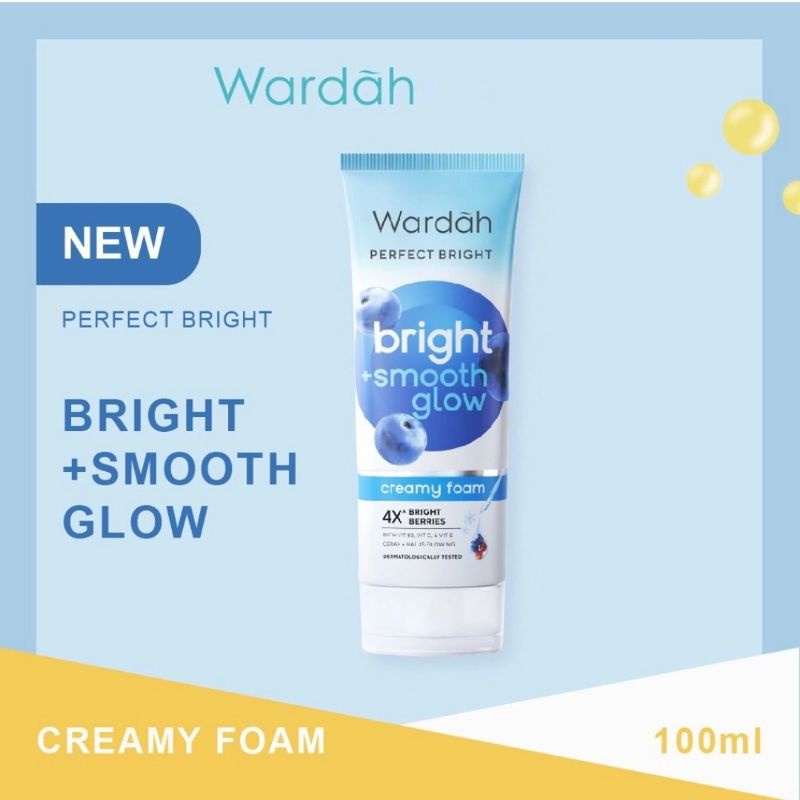 WARDAH Perfect Bright Creamy Foam Brightening + Smoothing / Sabun Pencuci Wajah 100 ML SMOOTHING