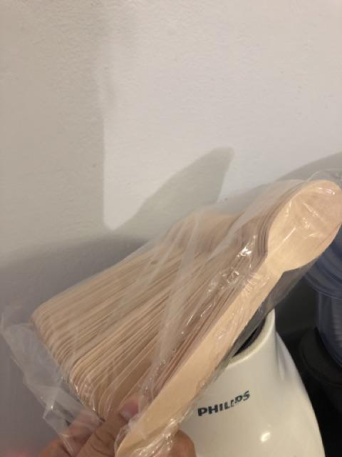 100Pcs Sendok KAYU Garpu Pisau Makan Wooden Spoon Fork 100Pcs Sendok KAYU Garpu Pisau Makan Wooden Spoon Fork