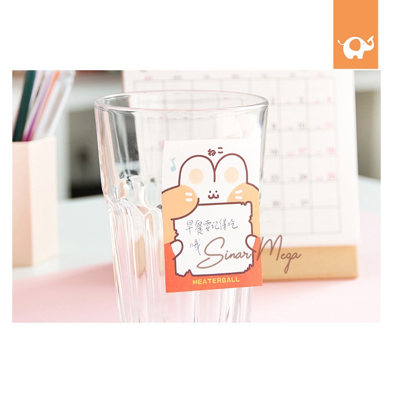 Meaterball Rabbit Sticky Notes / Memo Tempel Lucu Unik Murah Kertas Kecil-5