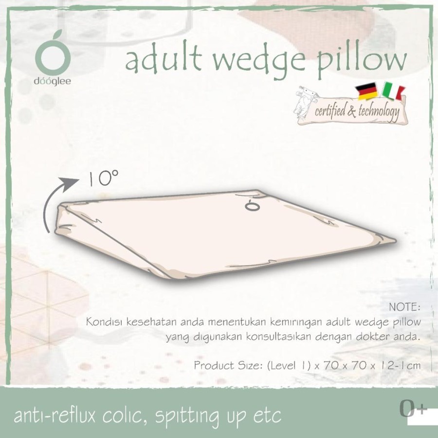 Dooglee Case Only for Wedge Pillow PLUS