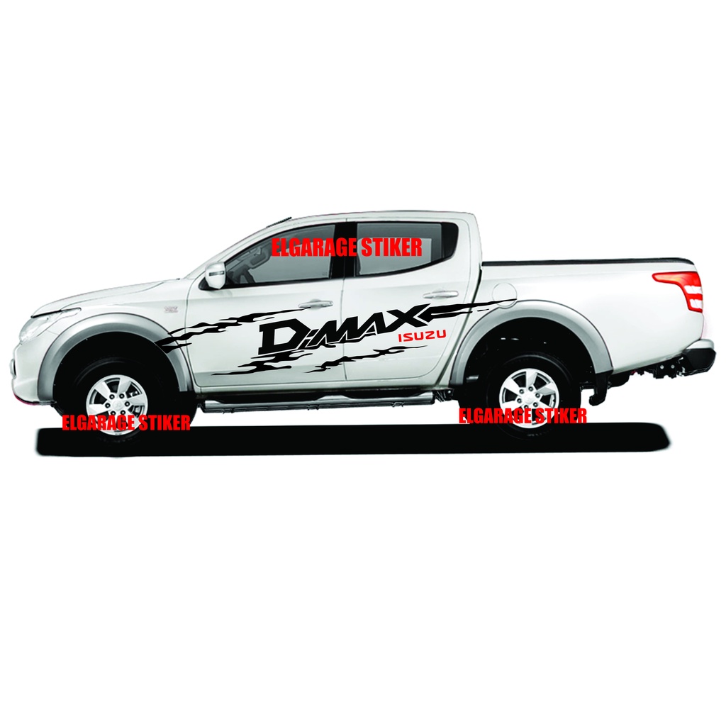 Stiker mobil dmax cutting stiker mobil double cabin dmax stiker body samping mobil dmax ranger hilux