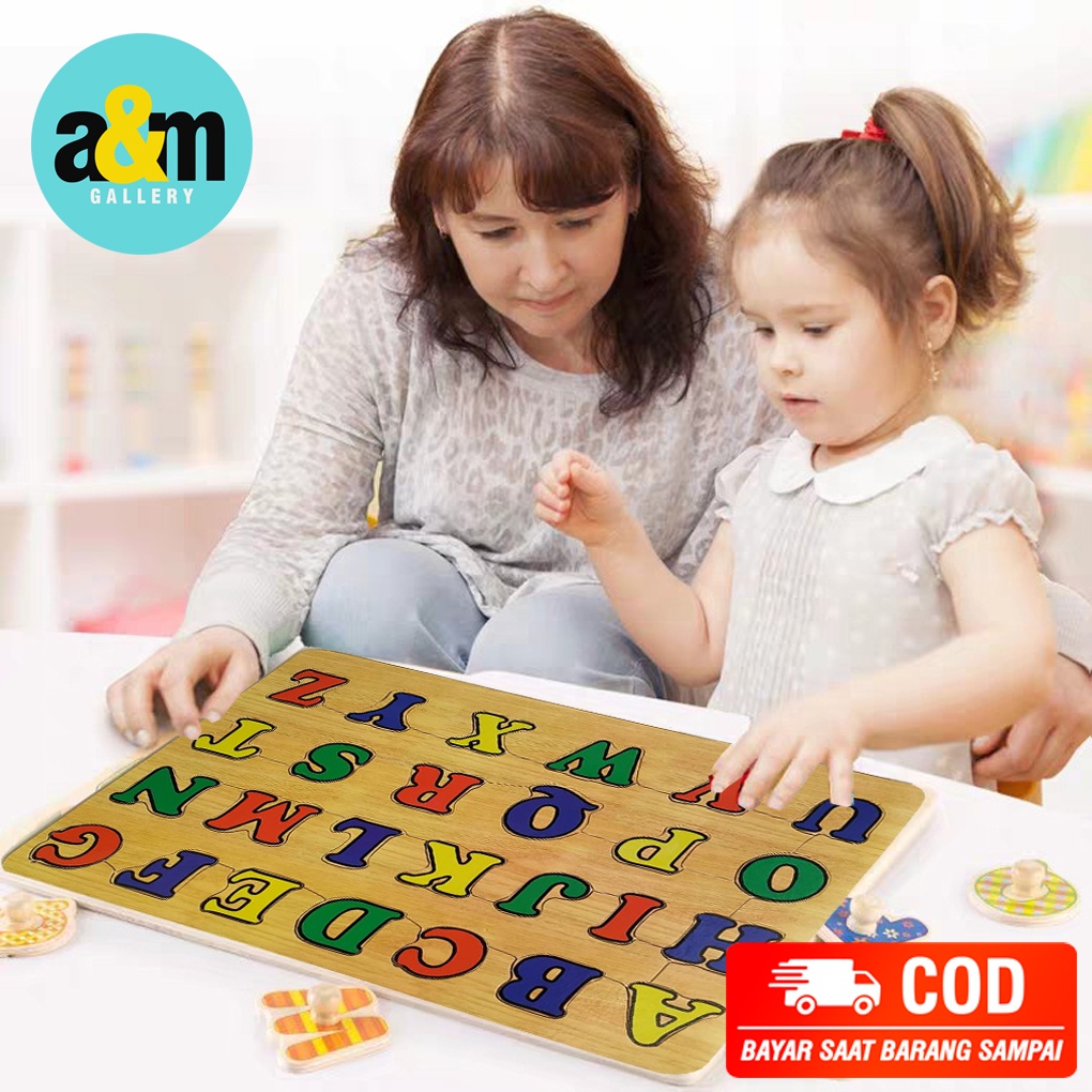 Puzzle Kayu Mainan Edukasi Pembelajaran Lengkap / Mainan Puzzle Kayu - A&amp;M