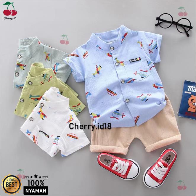 (6Bln-3Thn) COD Kemeja Anak Laki-Laki Import / Setelan Kemeja Anak Import / Setelan Kemeja Bayi Import KB20