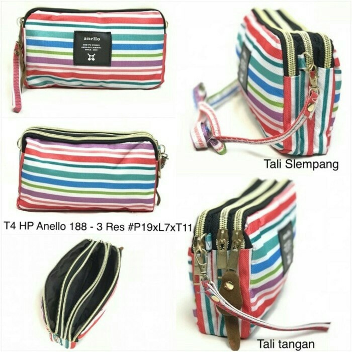 Pouch Dompet HP Anello 3 Ruang AN-188 + Tali Selempang