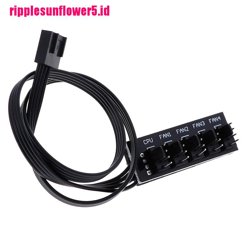 Molex TX4 PWM 40cm Kabel power adapter splitter 1 Ke 5 4pin Untuk Pendingin CPU