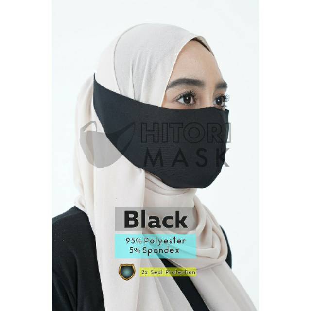 HITORI MASK HIJAB FRIENDLY 100% ORIGINAL masker anti debu anti virus kain scuba