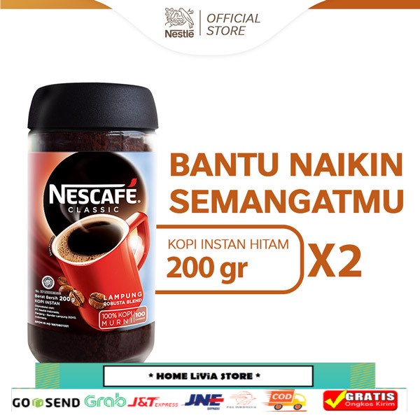 

Nescafe Classic Kopi Instan Robusta Blend 2 x 200 gr