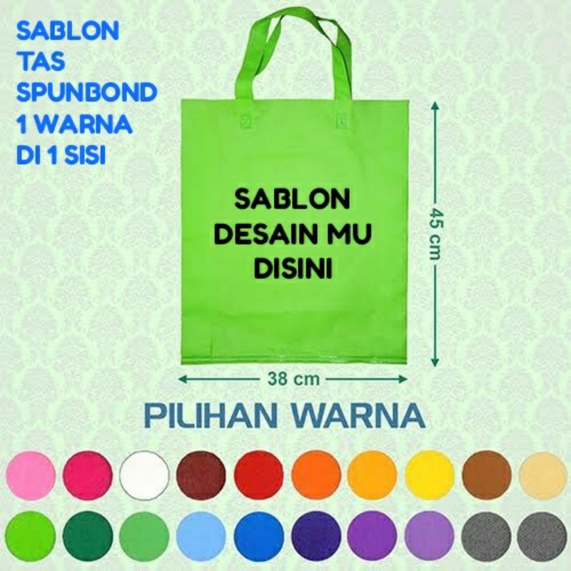 

sablon tas spunbond 38x45x10cm