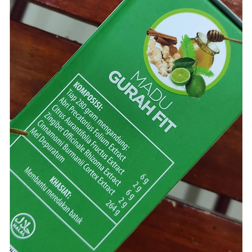 Madu Gurah Fit 280 Gram / Meredakan Batuk / Radang Tenggorokan / Melegakan Tenggorkan