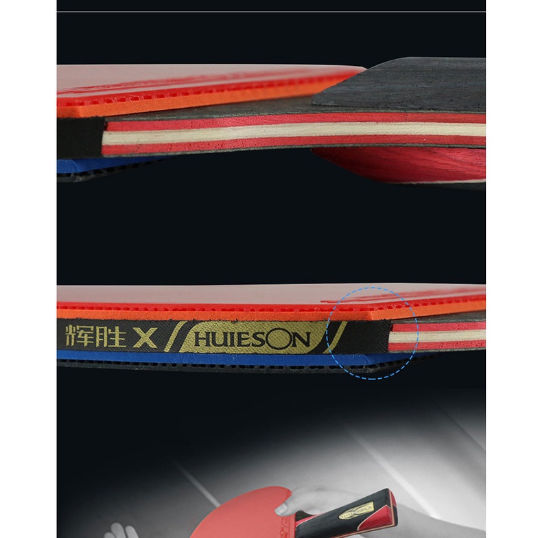 Huieson Raket Tenis Meja / Ping Pong 5 Bintang Bahan Carbon Fiber 9.8