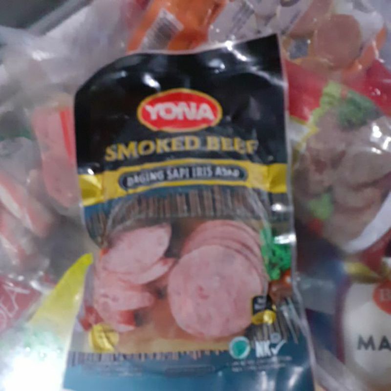 

Yona Smoked Beef Daging Sapi Iris isi 10 pcs 250gr