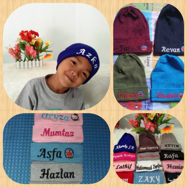 Bikin nama dikupluk anak bahan spandek/request nama sendiri