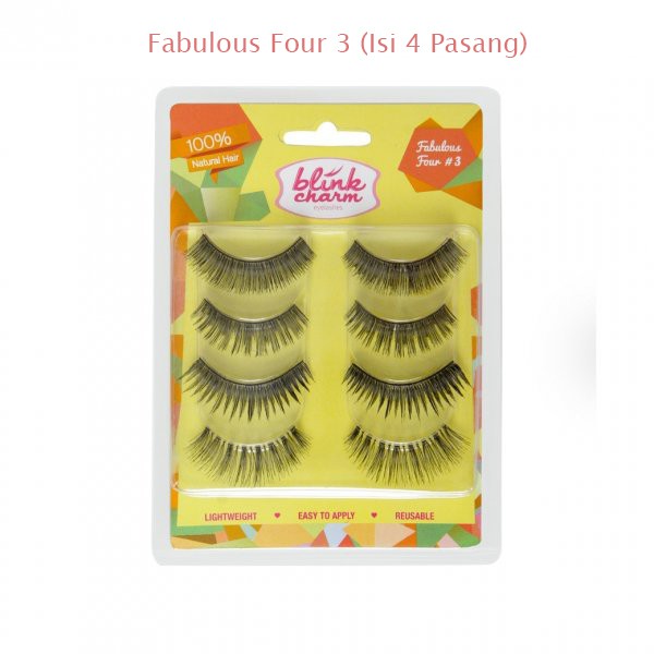 Blink Charm Eyelashes Fabulous Four(Isi 4 Pasang )(Choose Type)