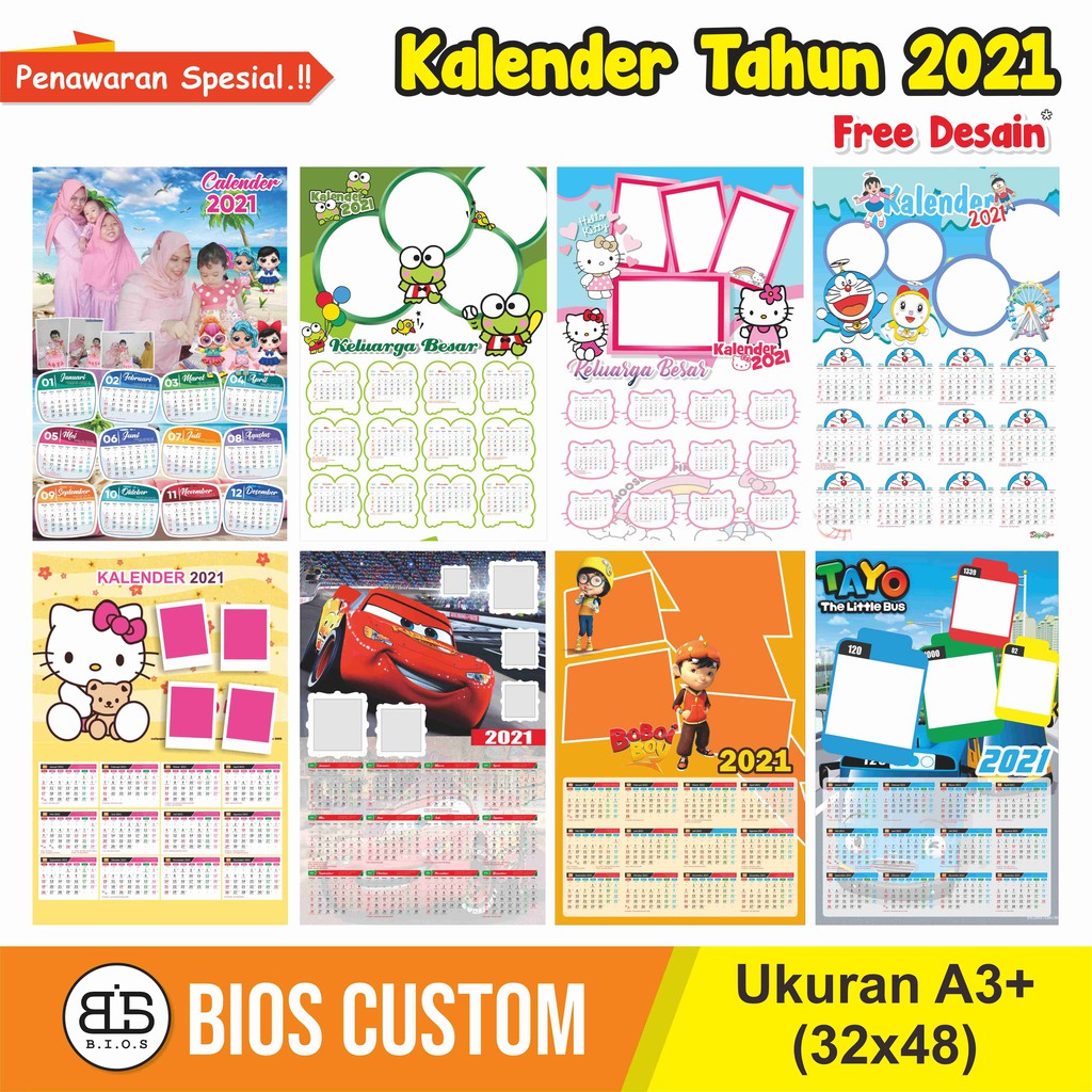 KALENDER DINDING CUSTOM 2021 KALENDER FOTO