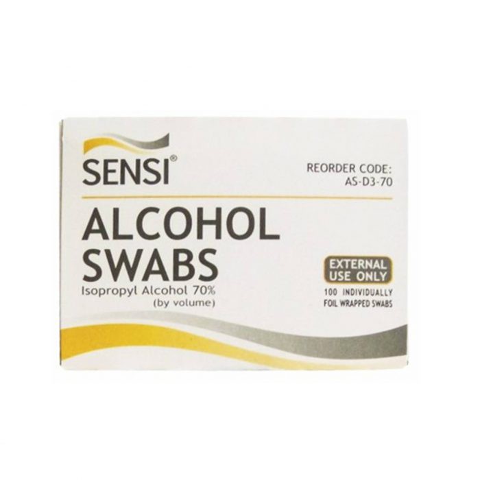 SENSI Alcohol Swab Tisu Alkohol Kertas Eceran Pembersih Gadget Tangan APD ORIGINAL