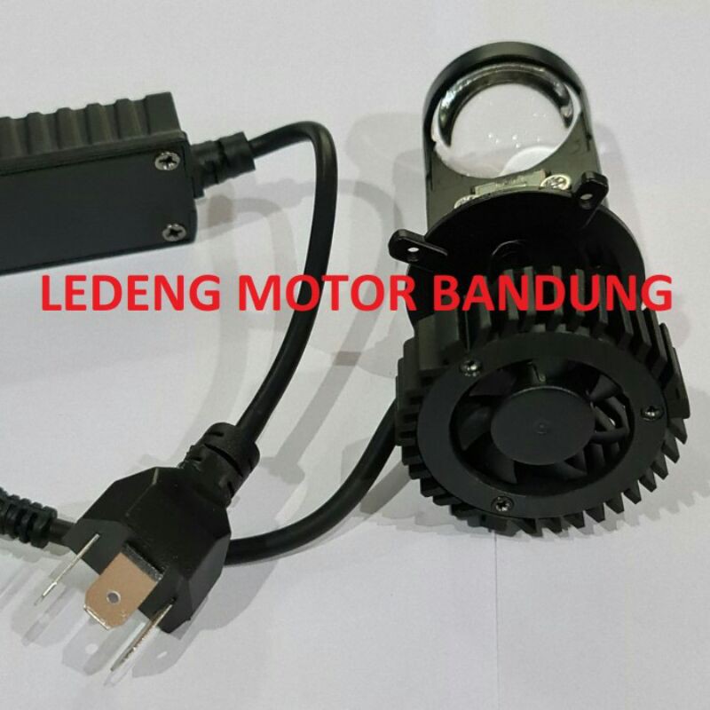 Headlamp L6K H4 Mini Led Lens Bulb Projector Projie Light Cahaya Fokus
