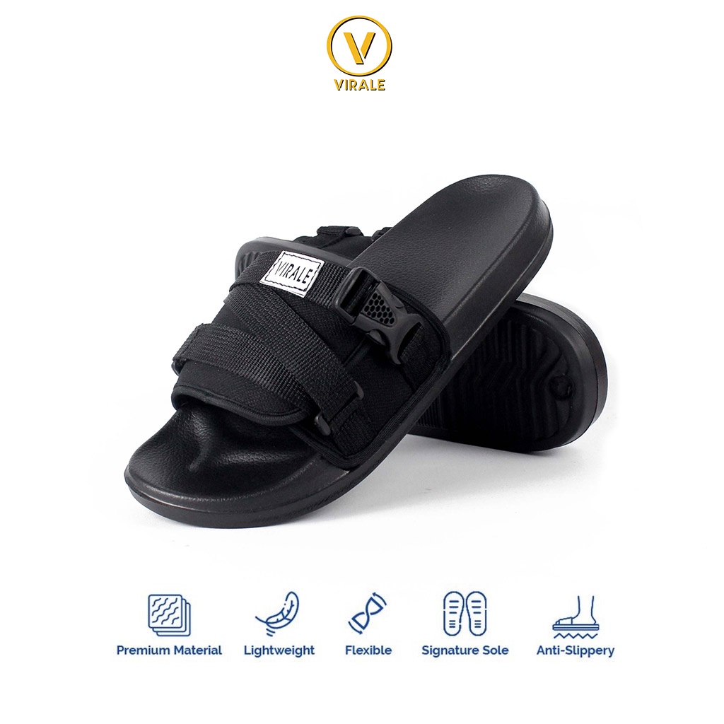 Sandal Slide Pria Wanita Kekinian Trendy Model Baru SWH PL 01