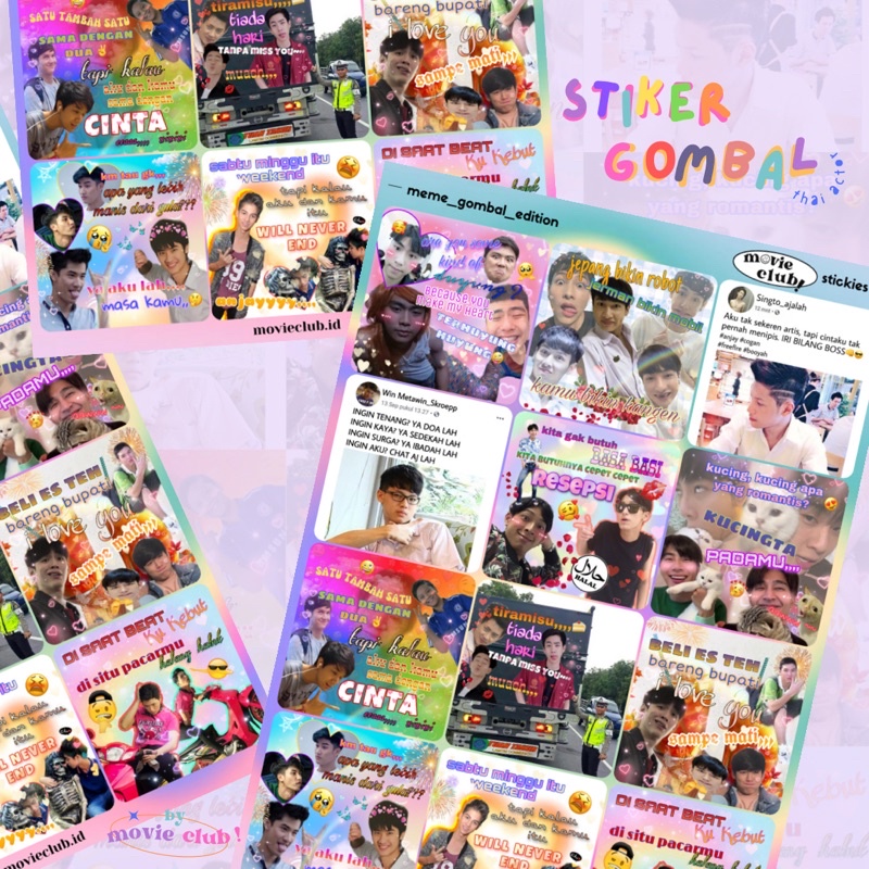 STIKER GOMBAL THAI ACTOR GMMBOYS GMMTV THAILAND BRIGHTWIN OHM PAWAT NANON CHIMON TAYNEW TAY NEW KRIS