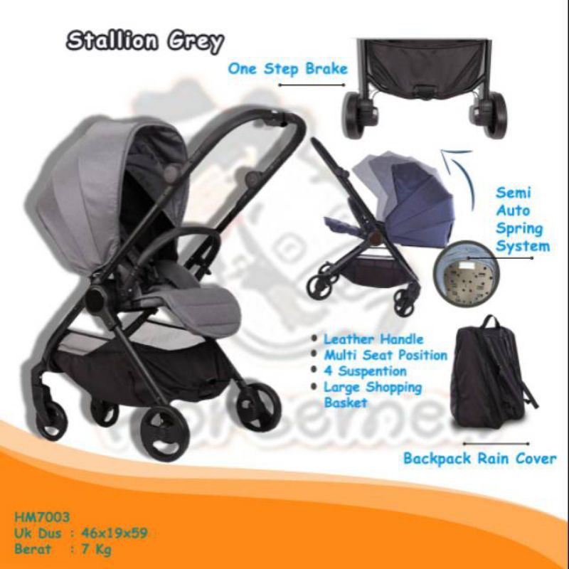Stroller Cabin Size New Born HM7003 Stallion HORSEMEN