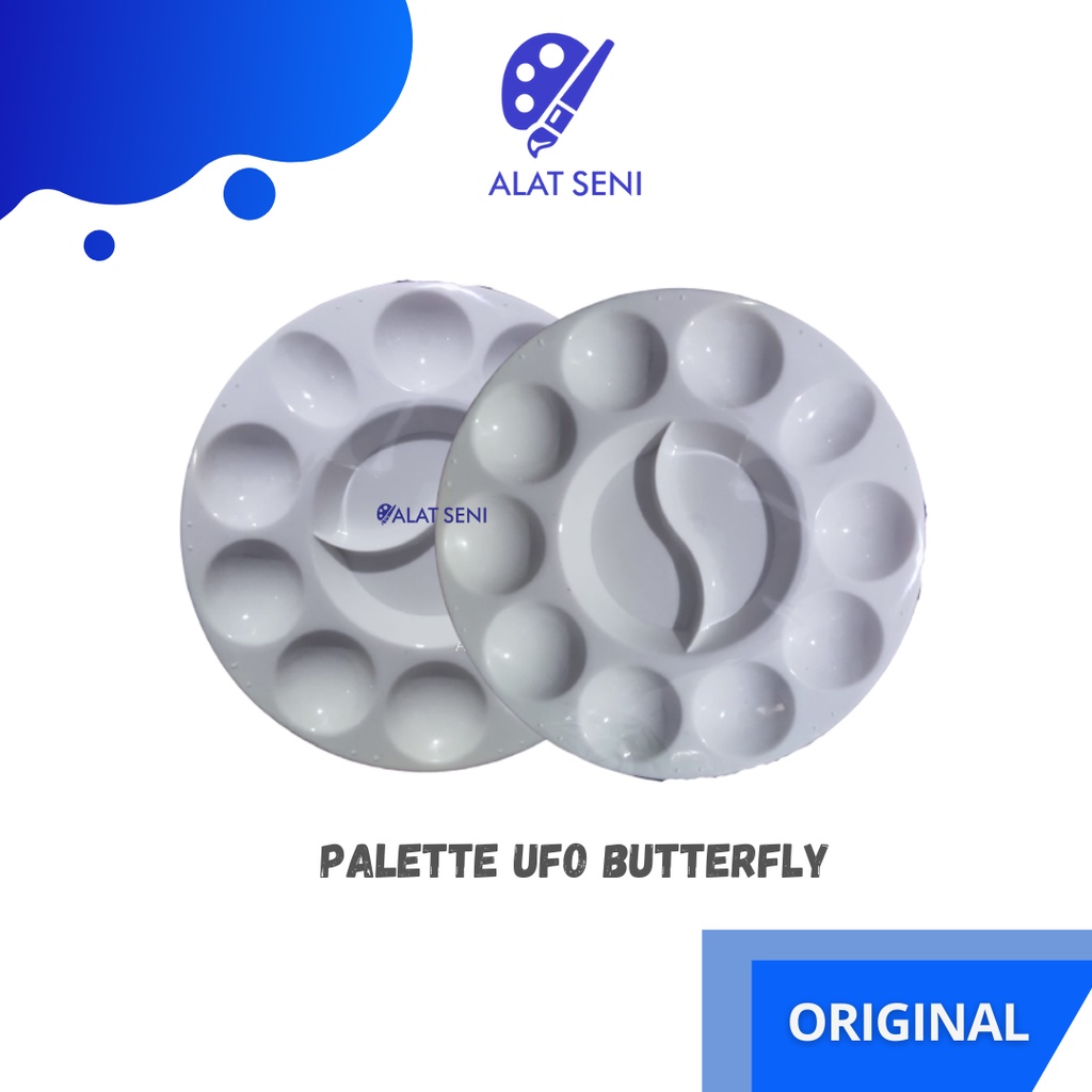 

Butterfly Palette Ufo Putih Bulat / Palet Lukis Bulat