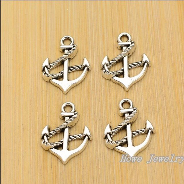 Charm / bandul / gantungan kalung gelang / scrapbook / craft jangkar / anchor