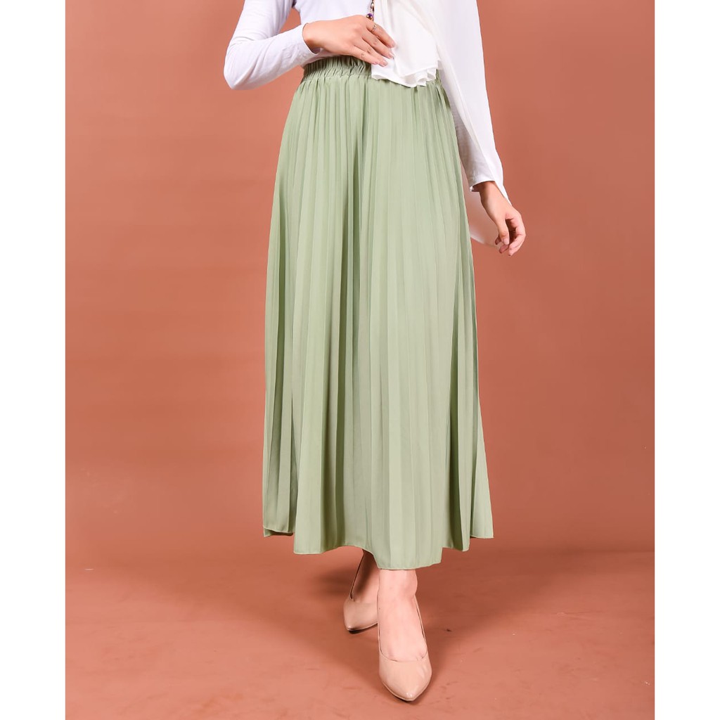 LIORA SKIRT ROK PLISKET / PLEATED WANITA TEBAL