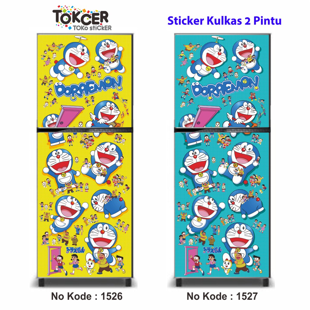 Variasi Stiker Kulkas 1 dan 2 Pintu DORAEMON