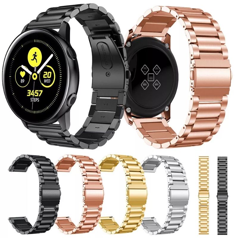 Strap Stainless Steel 20mm 22mm Tali Jam Tangan Stainless Amazfit Samsung Galaxy Huawei