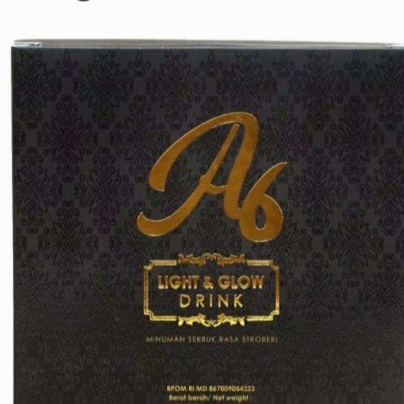 A6 Light And Glow Drink Collagen kolagen ashanty stroberi strawberry