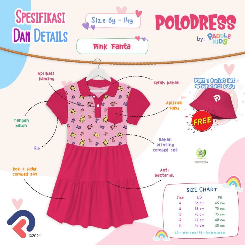 SALE RANDOM MOTIF Dress Anak Perempuan 6-14 Tahun Tanpa Topi