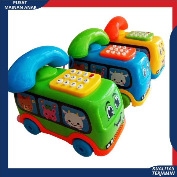 ( PROMO ) Mainan Bus Telepon Music / Mainan Anak / Mainan Anak Perempuan / BUS PHONE TOYS TERBARU