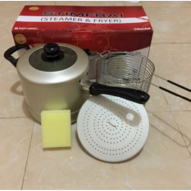 stimfray(streamer+fryer)maspion 18cm/deep fryer maspion 18cm