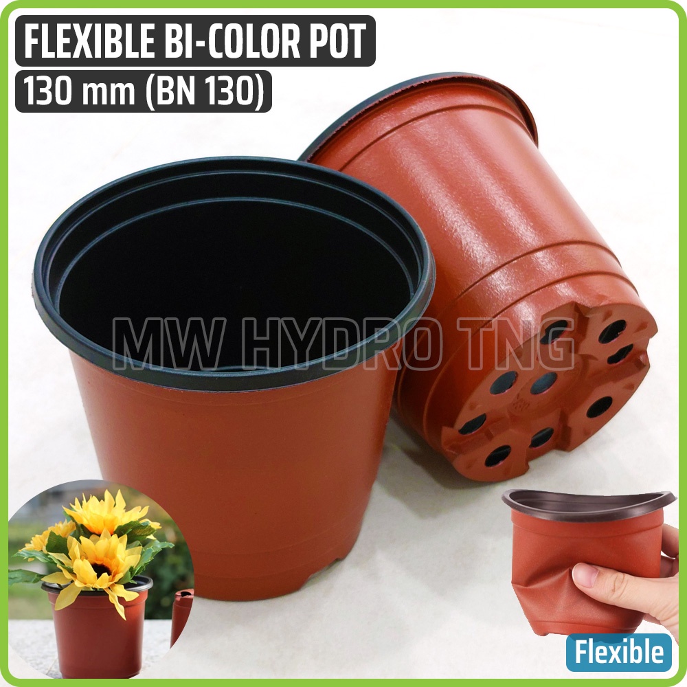 Pot Bunga Elastis Dua Warna / Double Color Flexible Flower Pot - 13 cm