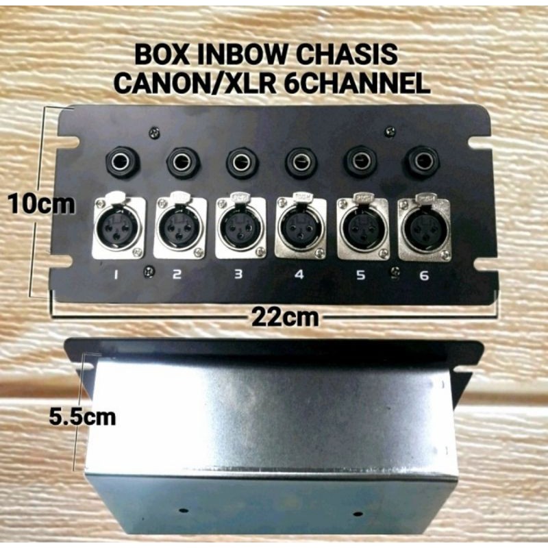 BOX INBOW CHASIS/STAGE BOX XLR/CANON 6CHANNEL BAHAN METAL