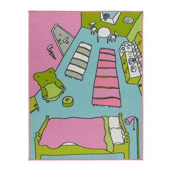Karpet anak-interior rumah-bulu tipis-IKEA RUMMET - 100x133 cm