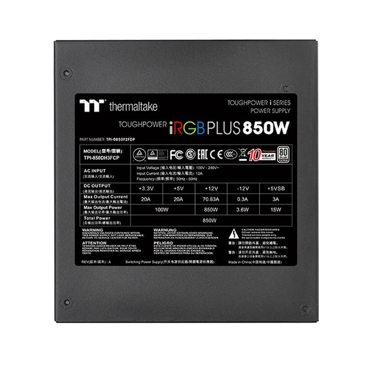 Thermaltake Power Supply Toughpower iRGB PLUS 850W Platinum