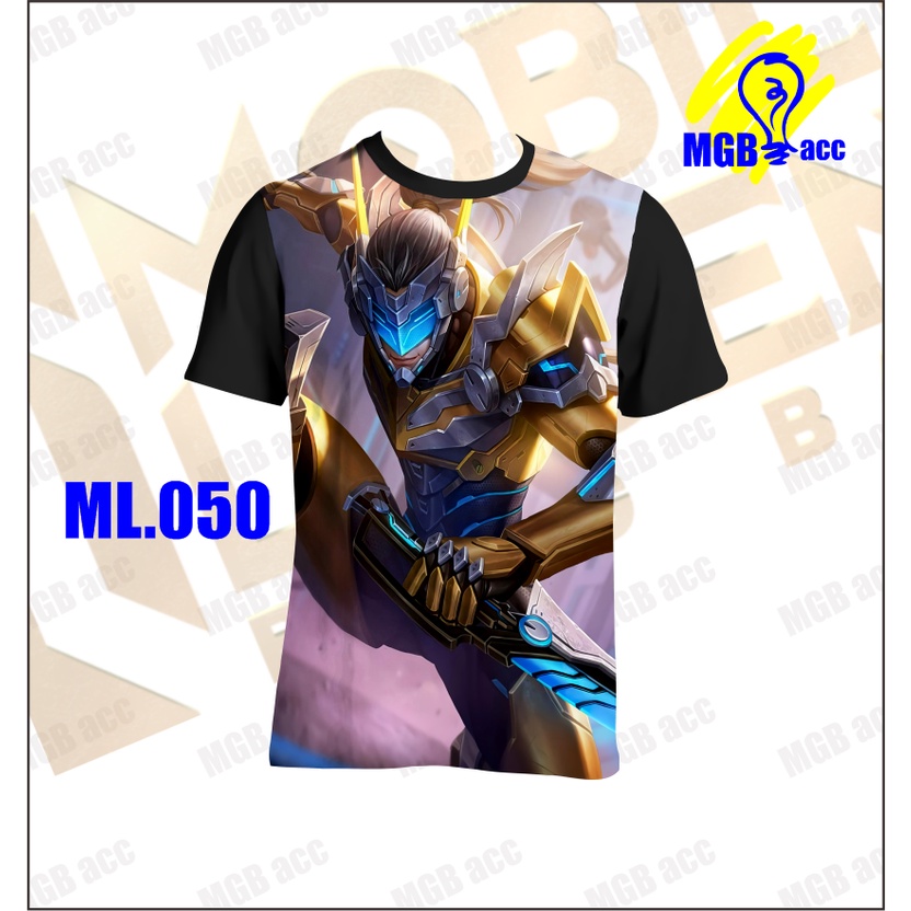 Kaos Baju Anak Atasan Laki Laki Perempuan Sublim Printing Lucu Motif Hero Mobile legend Assassin SAB