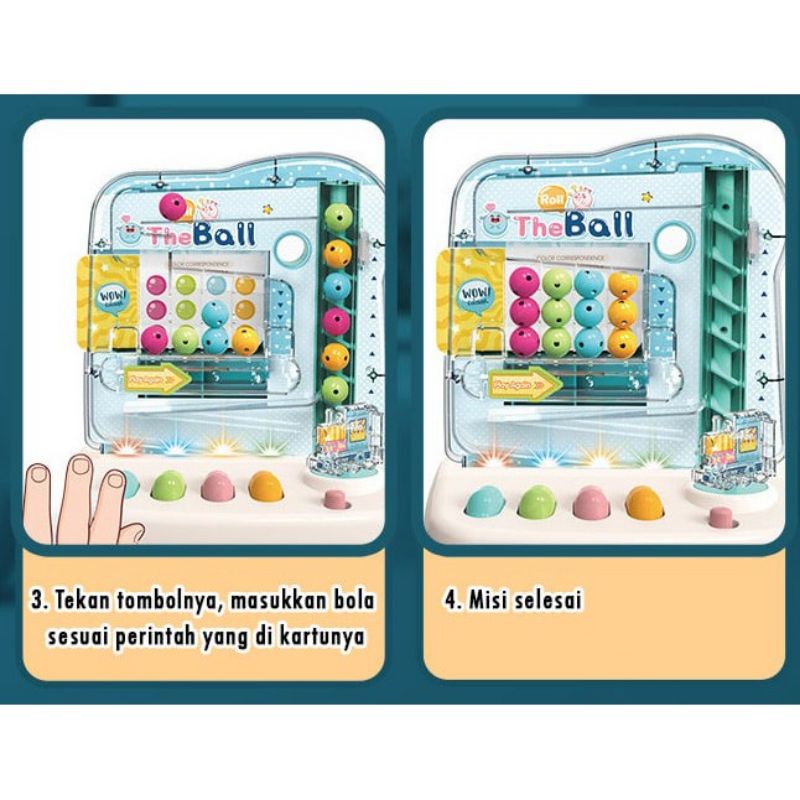 [FUNNY]Roll The Ball Adventure / Mainan Mesin Bola Edukasi Anak / Mainan Edukasi Warna