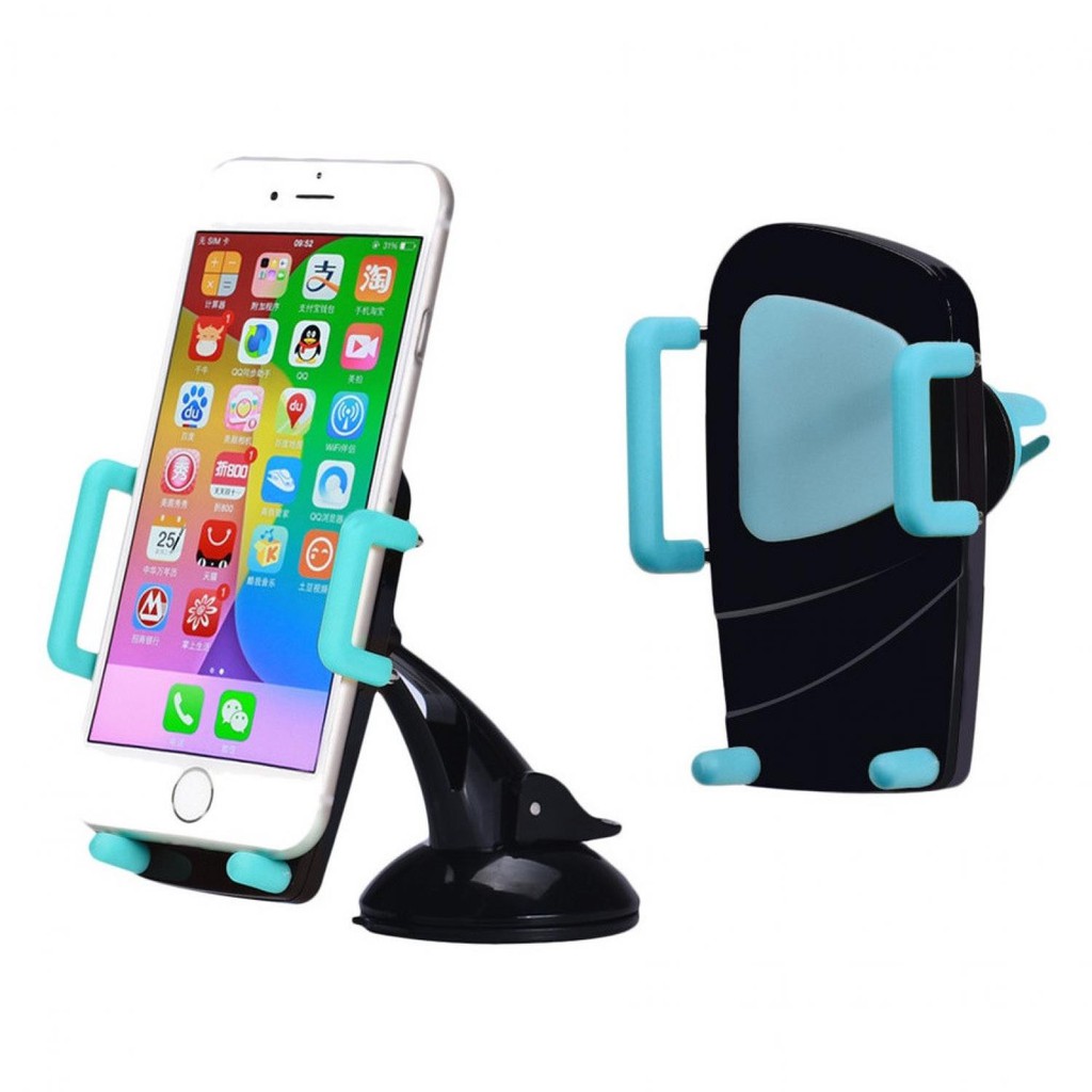 2 in 1 Car Universal Holder with Windshield and Air Vent Mount