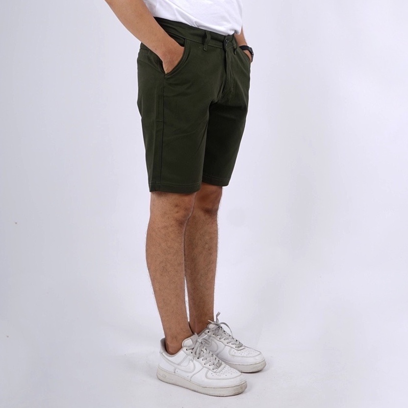 Mcvois Celana Chino Pendek Pria Army Premium Distro