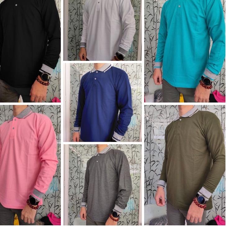 Kaos Polo Kerah Lengan Panjang M,L,XL,XXL,XXXL / Polo / Kaos Polo / Kerah Panjang / T-Shirt