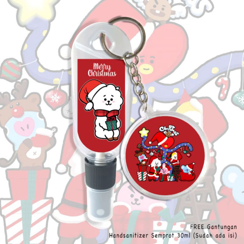 FREE GANTUBGAN KUNCI!! HAND SANITIZER NATAL BT21 COOKY/TATA/KOYA/RJ/CHIMMY/SHOOKY/MANG